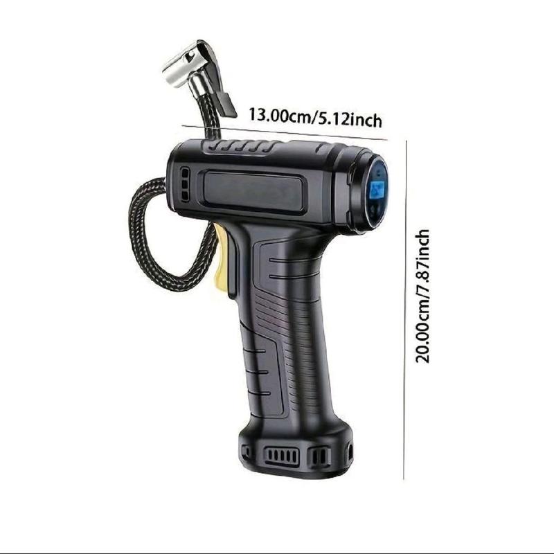 Portable Car Tire Inflator - Rechargeable Wireless Air Pump Car Air Pump Wireless Inflatable Pump 120W Portable Air Compressor Digital Rechargeable Car Automatic Tire Inflator Equipmento wireless tyre 6