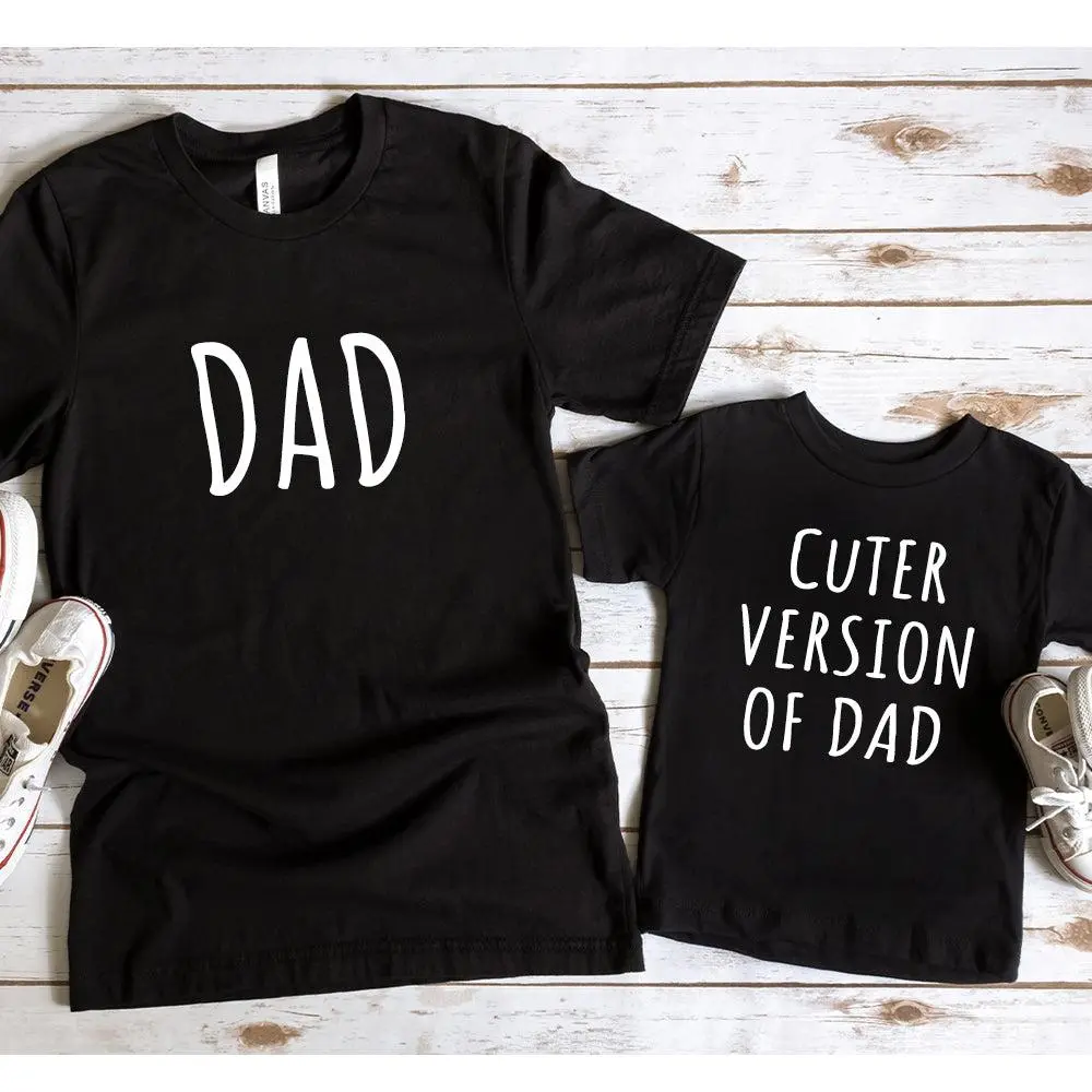 Dad & Cuter Version Of Dad Matching Black T-Shirts (ITEMS SOLD SEPARATELY)