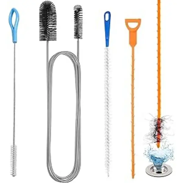 Drain Unblocker Cleaner Brush Tool - 4PCS Shower Drain Unblocker, Drain Gunk Remover Kitchen Sink Unblocker Tool, Plug Hole Unblocker Bathroom Hair Unblocker for Shower 0