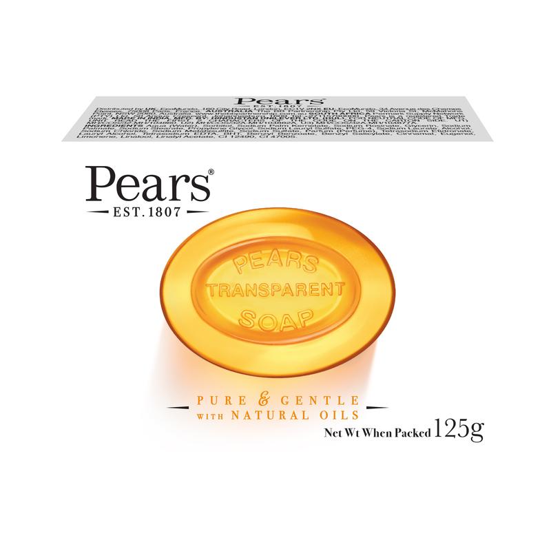 Pears Pure & Gentle Transparent Natural Soap Bar - Made with Natural Oils, Nourishing and Refreshing Bathing Cleanser, Gentle & Soothing Skin Care, Pure Transparency, Pack of  125g Body Care Body Wash Clear 1
