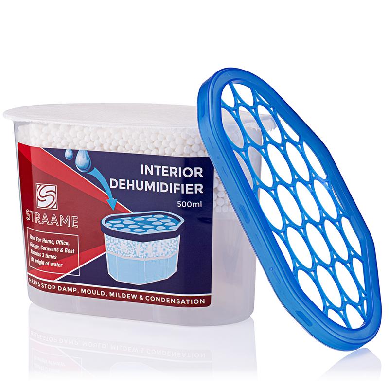 Straame Home | Interior Dehumidifier | Helps Prevent Damp, Mildew, Mould and Condensation | Long Lasting | Hydrophilic Crystals | Ideal for Any Room Kitchen Pack 2