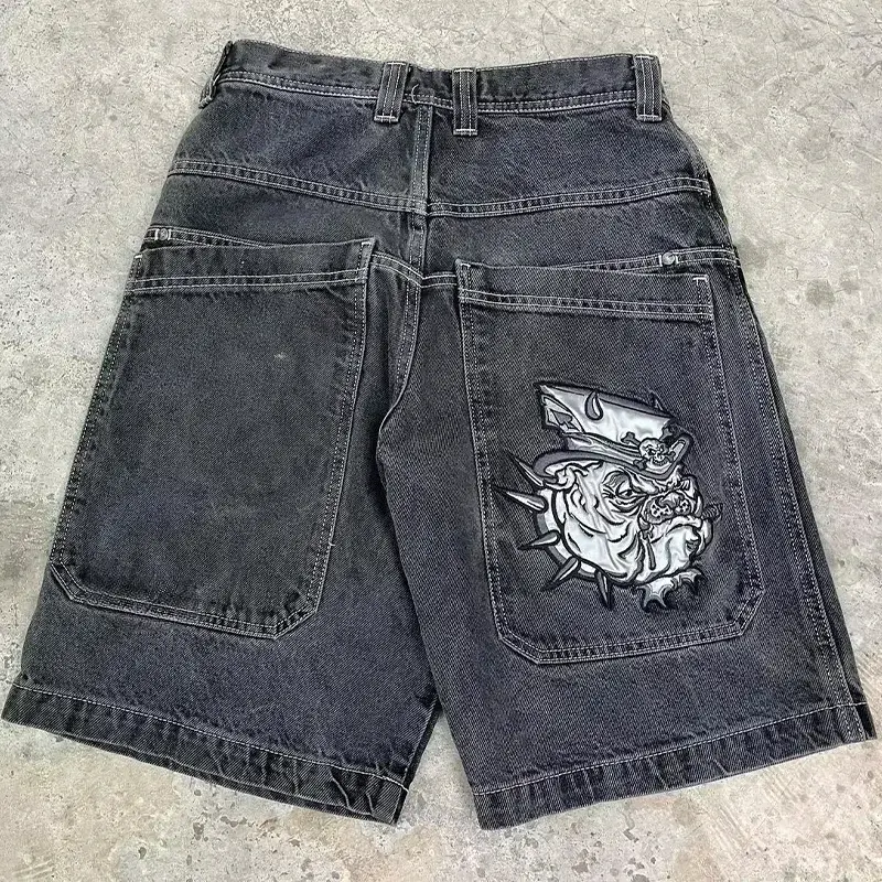 Y2K Baggy Shorts vintage American Streetwear printing Denim Shorts 2000s Hip Hop Men Women Casual Basketball Shorts Streetwear 6