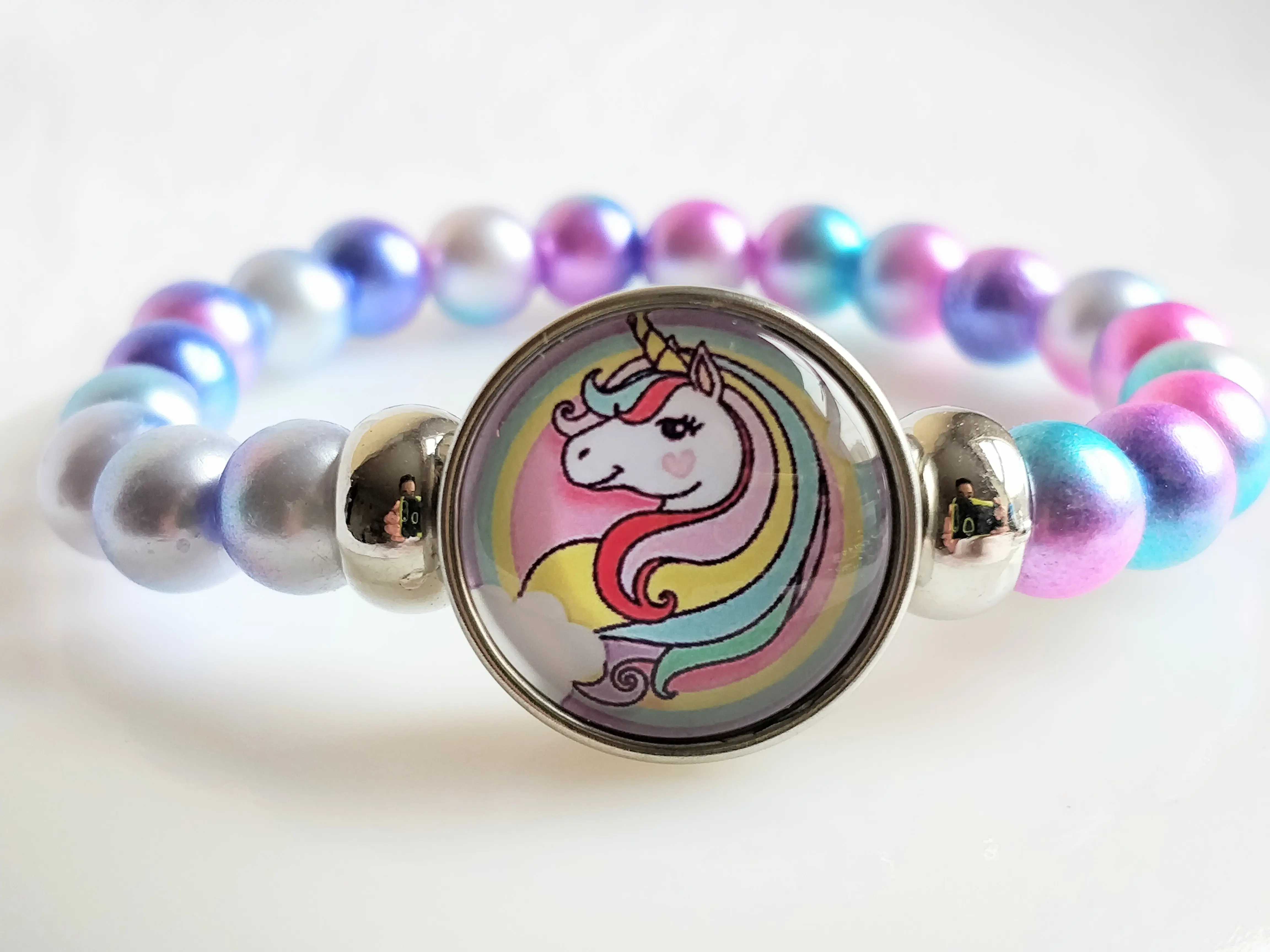 Cute Unicorns bracelets beads for children especially girls suitable for birthdays and parties as favour bag fillers