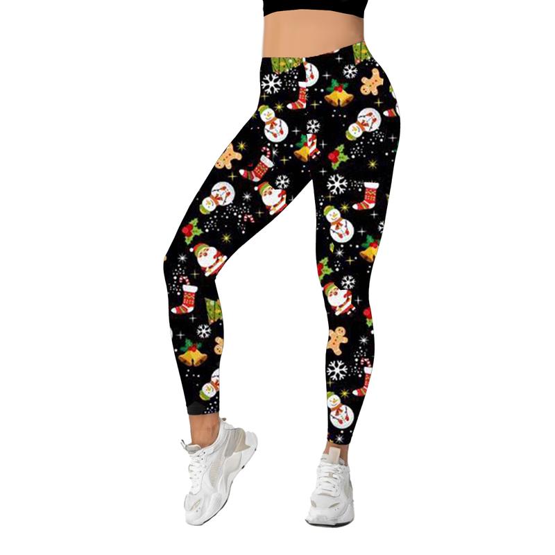 NetSetUK Women's Christmas Novelty Print Legging Xmas Print Fitness Running Yoga for Ladies Plus Size 1