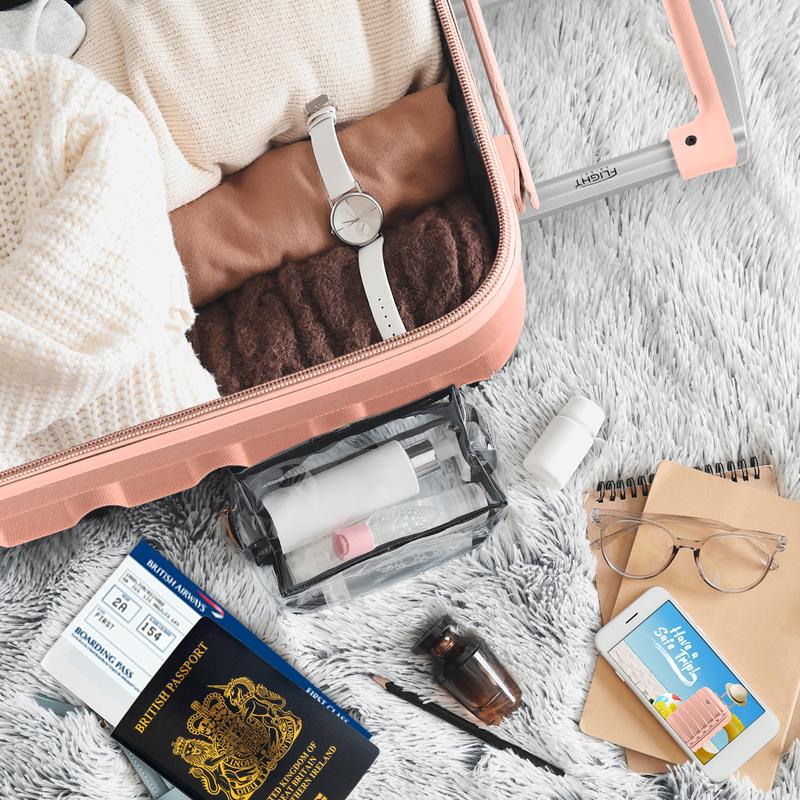Flight Knight Hard Shell ABS Medium, Large Check-In And Carry On Suitcases - SAFIR - Rose Gold 4
