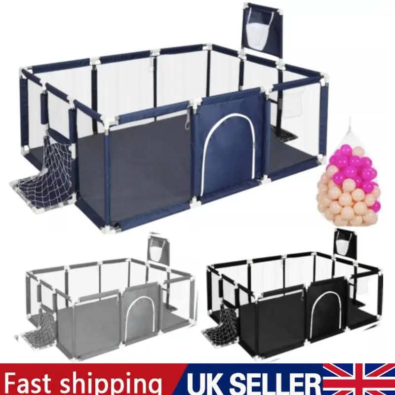 Product Introduction of Large Baby Playpen Children Toddler Kids Indoor Play Pen + 100 Balls Pool Basket 9