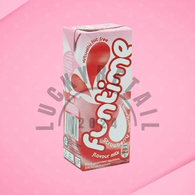 Fun Time Strawberry Skimmed Milk Drinks 30 x 200ml Cartons with Straw | Low-Fat Beverage Rich in Calcium 4
