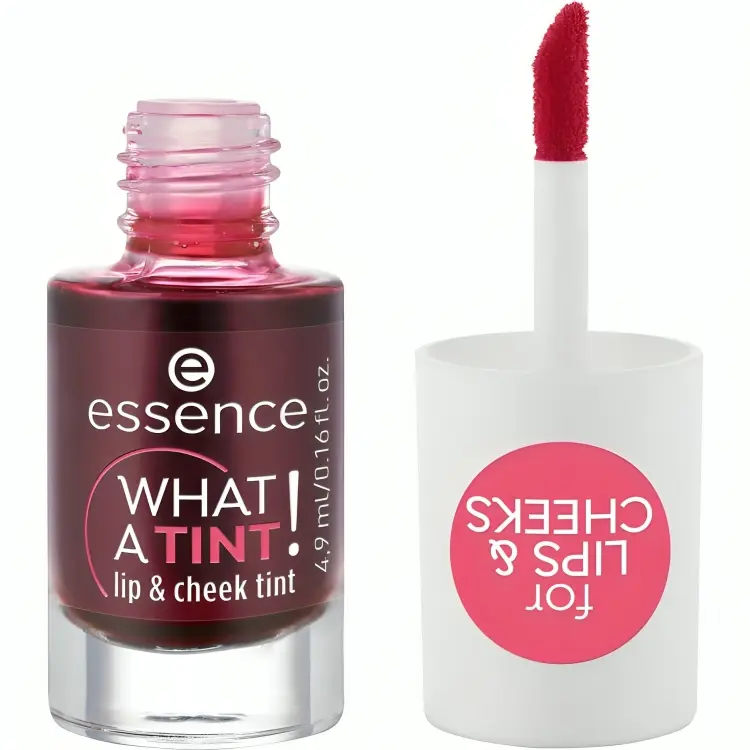Essence What A Tint Lip & Cheek Tint 01 Kiss From A Rose 4.9ml - Vibrant Rosy Tint for Natural Beauty - Gloss, Lipgloss Lipstick Makeup 1