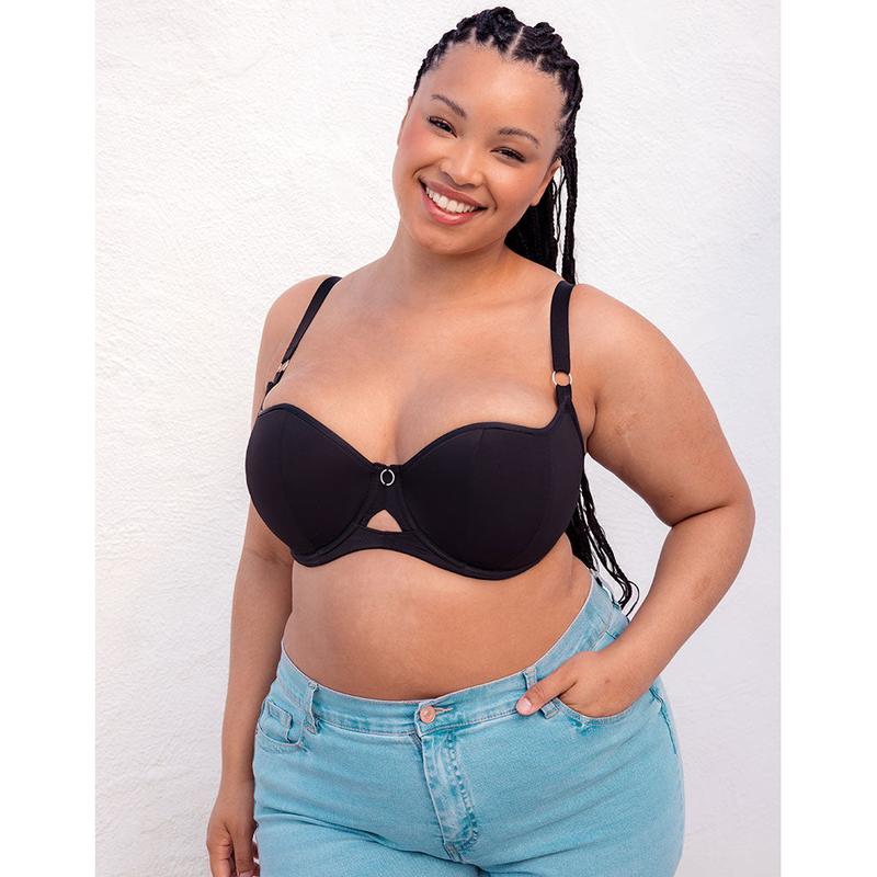 Curvy Kate Boost Me Up Padded Balcony Bra Black 1