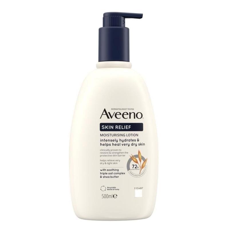Product Introduction of Aveeno Skin Relief Moisturising Lotion, With Soothing Triple Oat Complex & Shea Butter, Suitable For Sensitive Skin, 72-Hour Intense Hydration, Helps Relieve Very Dry and Tight Skin, Unscented, 500ml 3