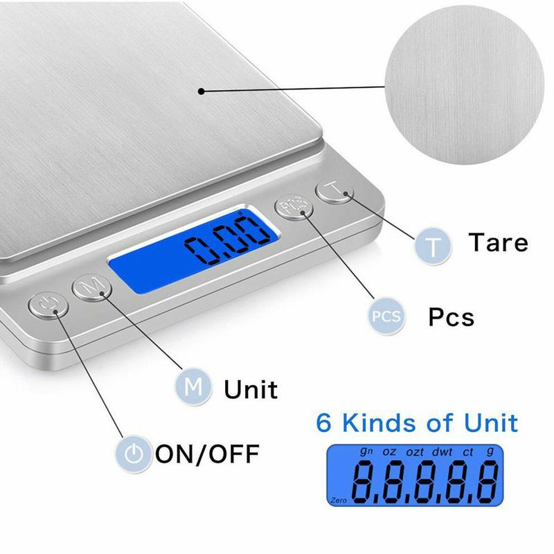 0.01g-500g Digital Electronic Kitchen Mini LCD Pocket Food Weight Scales 3