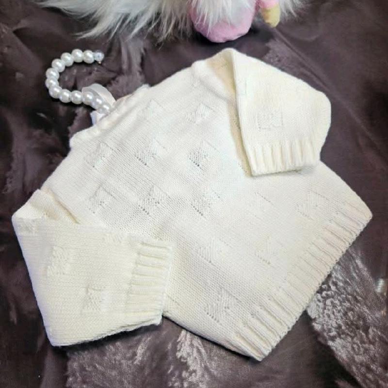 PREMATURE Baby Cream Cardigan 3-5lbs & 5-8lbs 3
