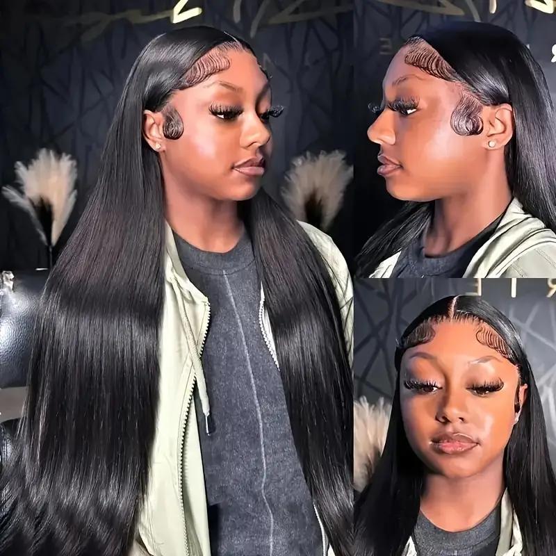 Product Introduction of 360 Full Lace Frontal Human Hair Brazilian Straight 13x4 13x6 HD Transparent Lace Wig For Women Pre Plucked Wigs 4x4 Closure Wig 30