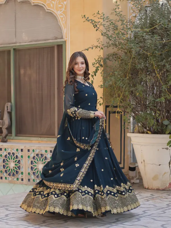 Hania Collection Premium Designer Ready Made Gown Dupatta for Women - Elegant and Stylish - Clothes, Piece pakistani indian wedding 2