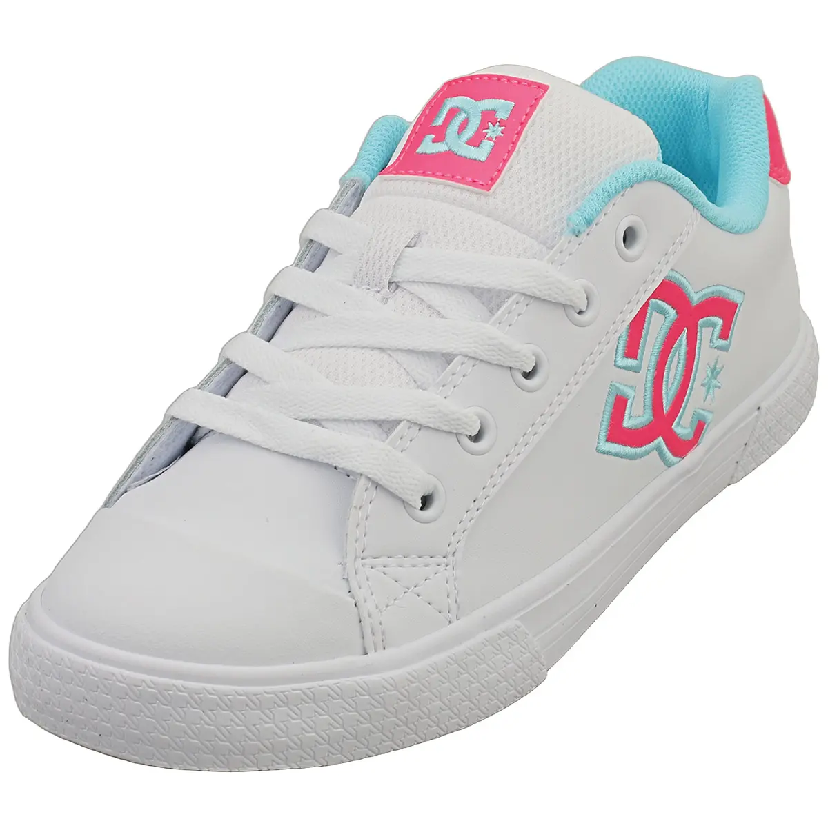 DC Shoes Chelsea Womens Skate Trainers in White Pink - MPN: ADJS300243-HCL