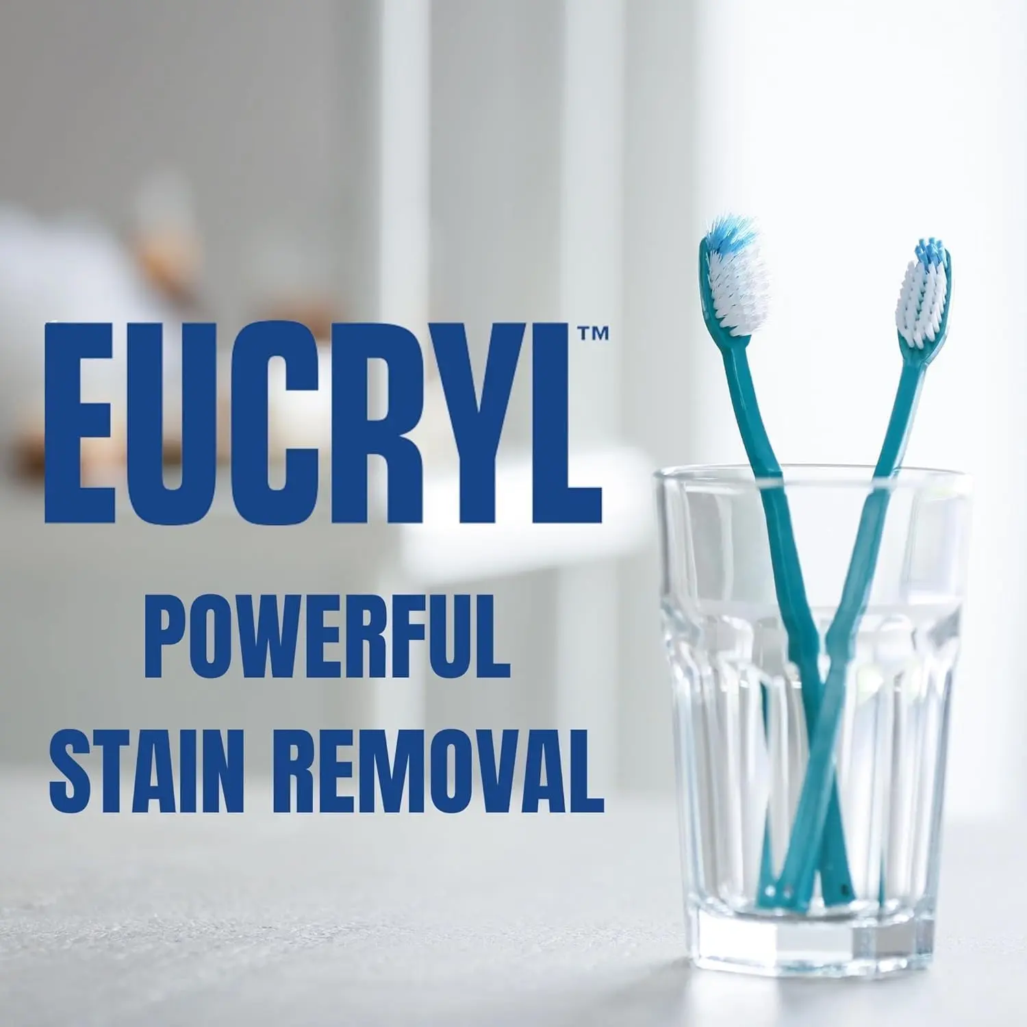 Eucryl Freshmint Toothpowder, Tooth Whitening Powder, Powerful Stain Remover, for Tea, Coffee & Wine Stains, Unique Polishing Action, 1 X 50G Brush Cleansing