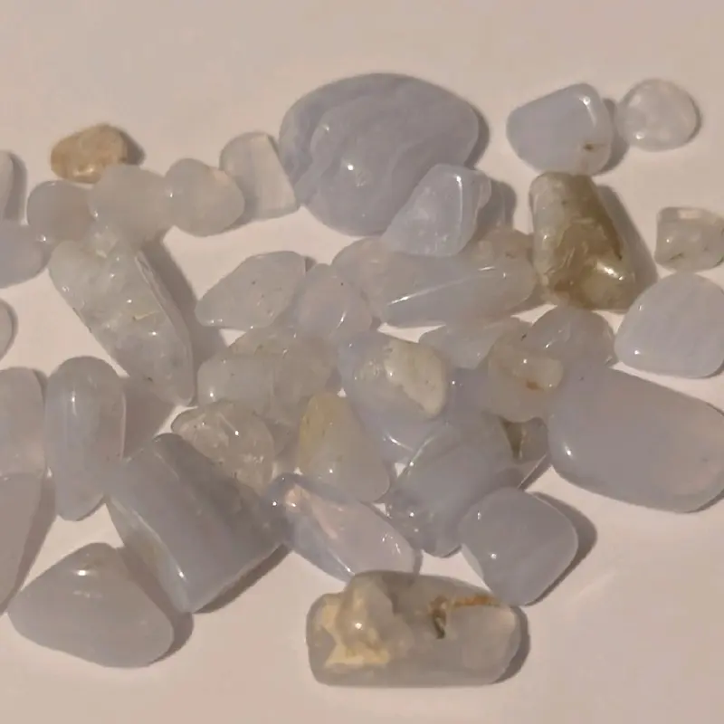 small blue chalcedony crystal chips 3