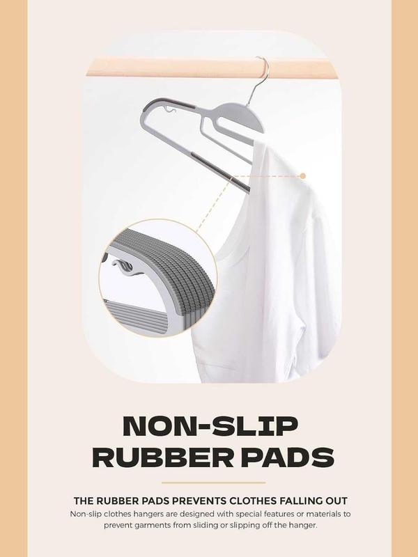 Non-Slip Heavy Duty White Plastic Coat Hangers Adult Size,50,80,100 pak hanger 6