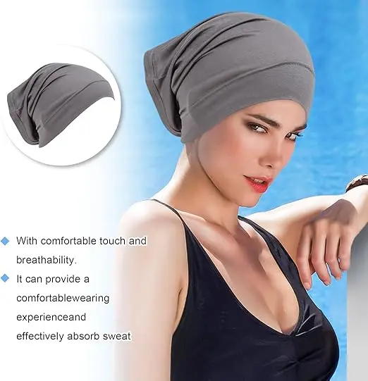 2 Packs Women Hijab Undercap Cotton Tube Cap Hijab Breathable Hijab Cap Underscarf Hijab Scarf for Women Muslim Headscarf Headwrap Black UnderCap for Hijab Underscarf Cap Hijab Under Caps For Women 3
