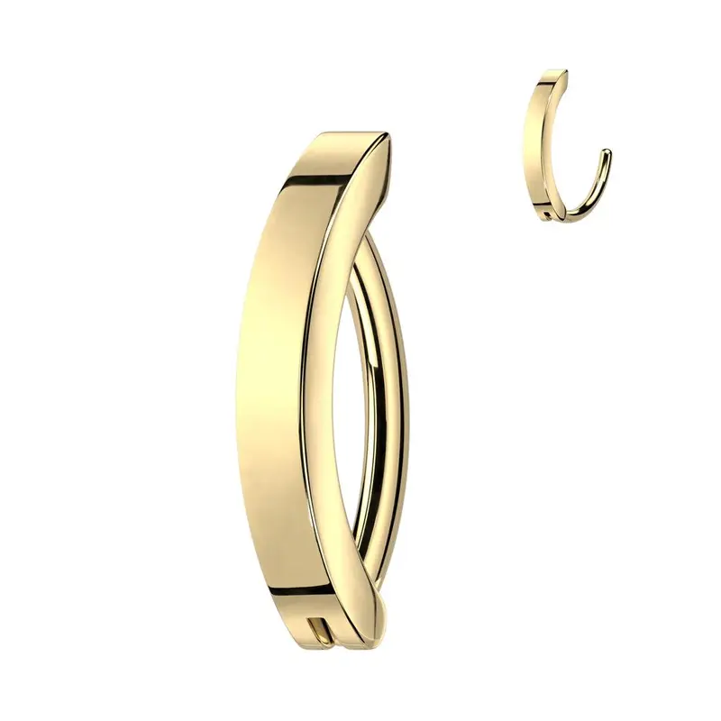 BELLY RING HOOP - SURGICAL STEEL CLICKER HOOP 3