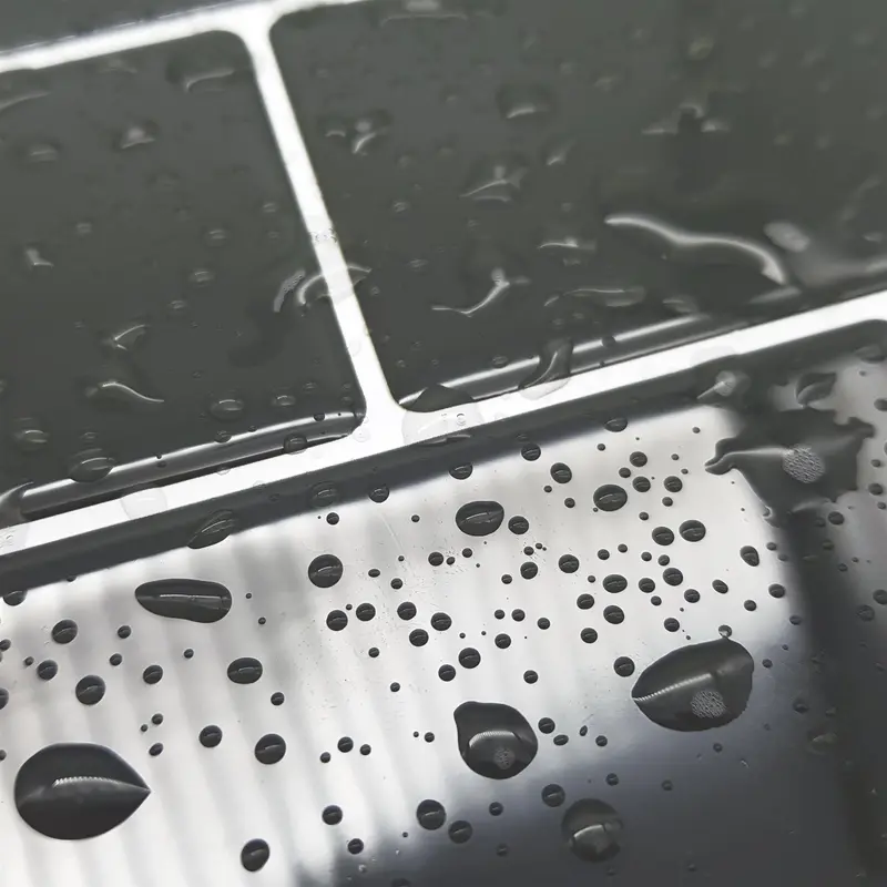 WALPLUS Dark Grey Glossy 3D Tile Stickers - Easy Peel and Stick Backsplash for Kitchen and Bathroom, Water and Heat Resistant, 6pcs 12 Inch 6