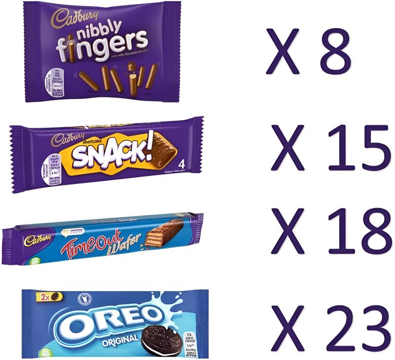 Cadburyy OREO Biscuit 64 Big Box of Treats 1.8kg, Milk Chocolate Fingers, Time Out, Snack I Sharing Big Biscuit Gift, Family Size, Party, Office Supplies, Lunch Box mixed  chocolate Sweet Sweet 2