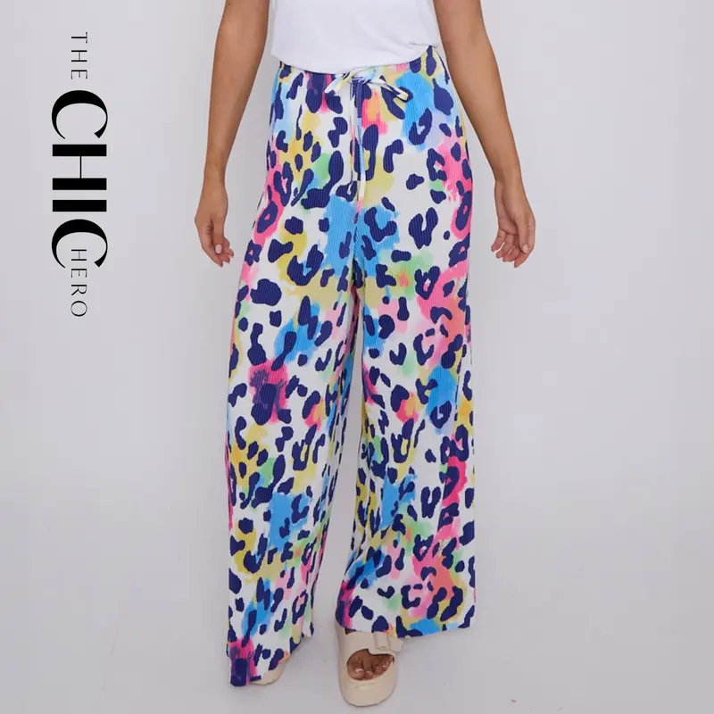 ChicHero Multi Colour Autumn Winter Collection Elastic Waist Comfort Pleated Trousers with Comfortable Fit 5