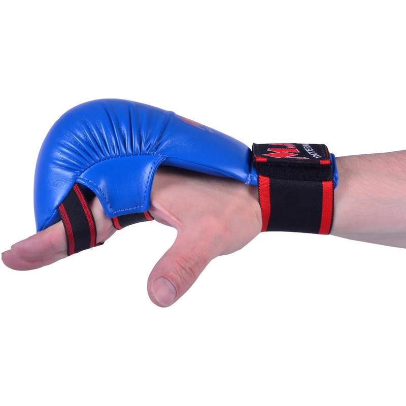 MAR | Blue Karate Mitts with Flexible Wrists, Karate Gloves for Martial Arts Fighting, Sparring & Training Gloves, MMA Gloves, Foam Padding Semi-Contact Gloves, Mixed Martial Arts Gloves 6