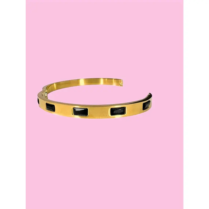 Grace & Faith Jewellery | Jewellery for the GOLD GIRLIES | 18K Gold Plated Stainless Steel Lunelle Bangle bracelet stacks 3