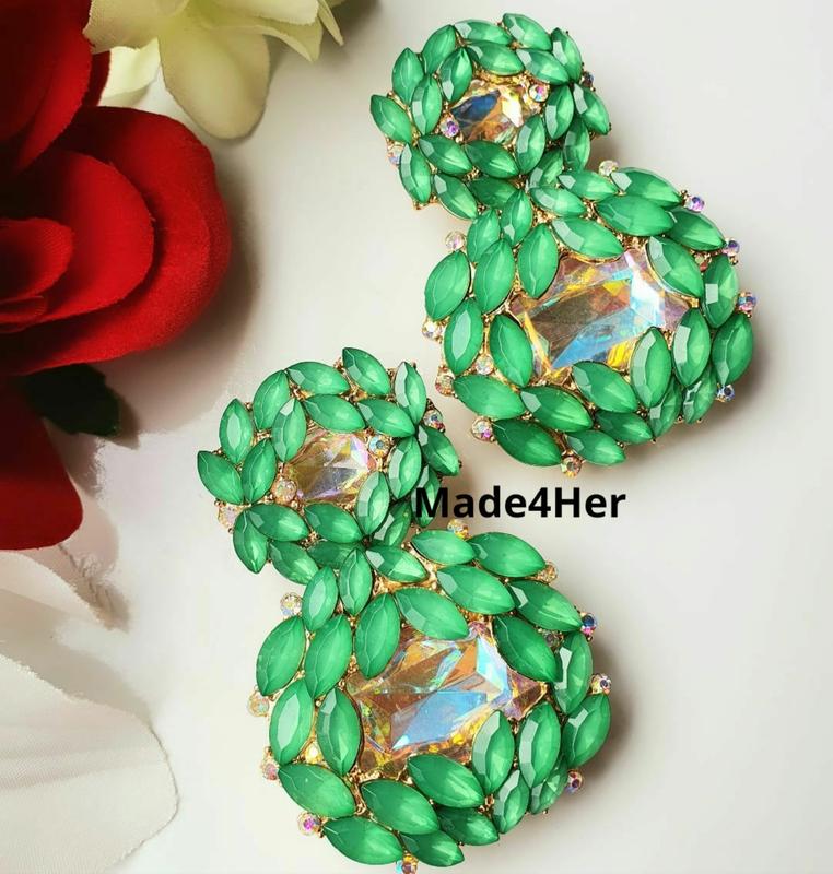 Green Blossom Earrings 3