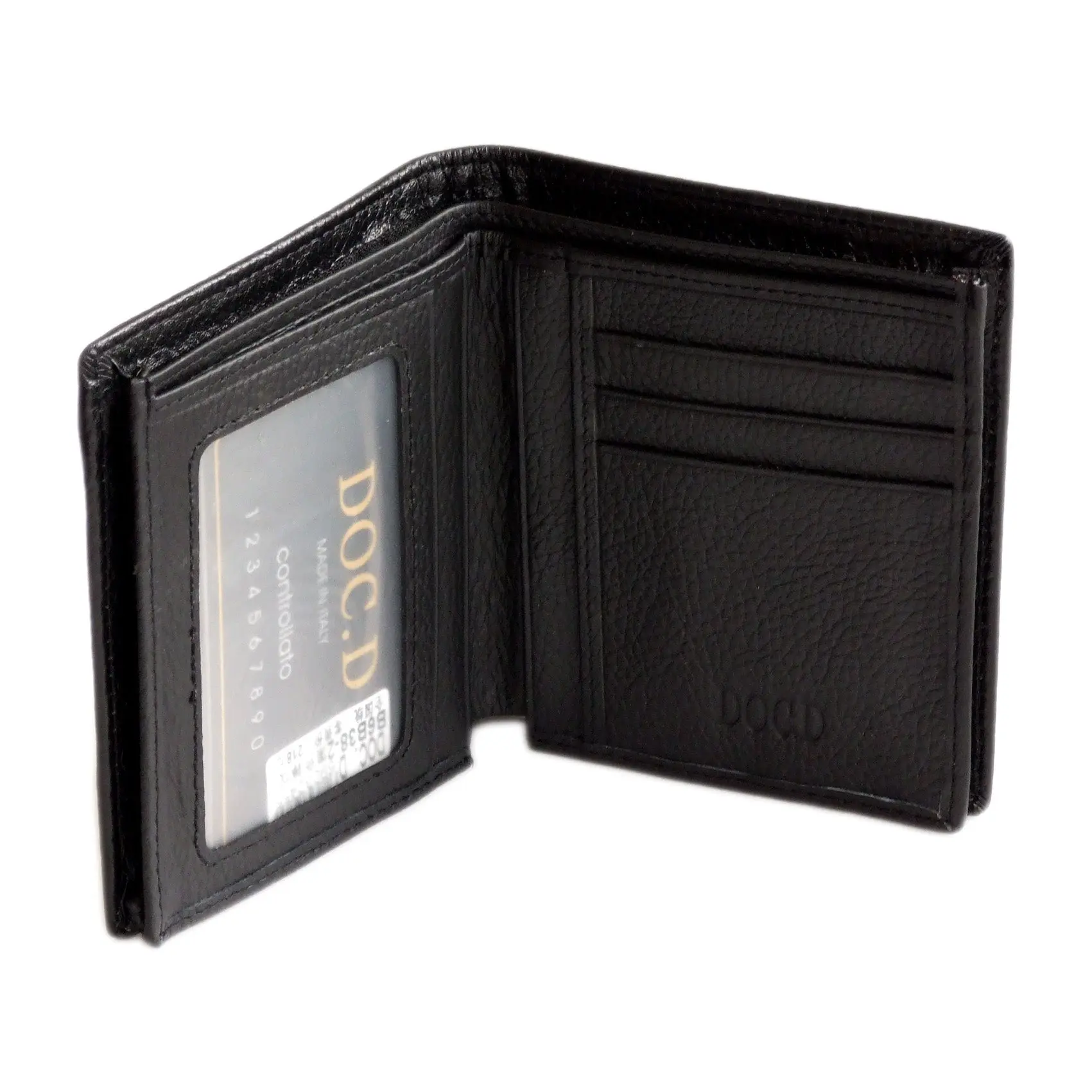 QHA Mens Wallet Real Leather Purse ID Credit Card Holder Coin Pocket Gift New W15