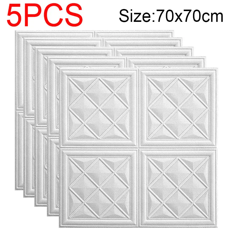 Large 3D Foam Tile Brick Wall Sticker Self-adhesive Waterproof Ceiling Panel NEW