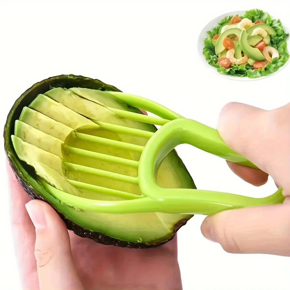 Multifunctional 2-in-1 Avocado Slicer & Pitter - Durable Polypropylene, Food-Safe, Easy Prep - Peeler, Fruit Cutter