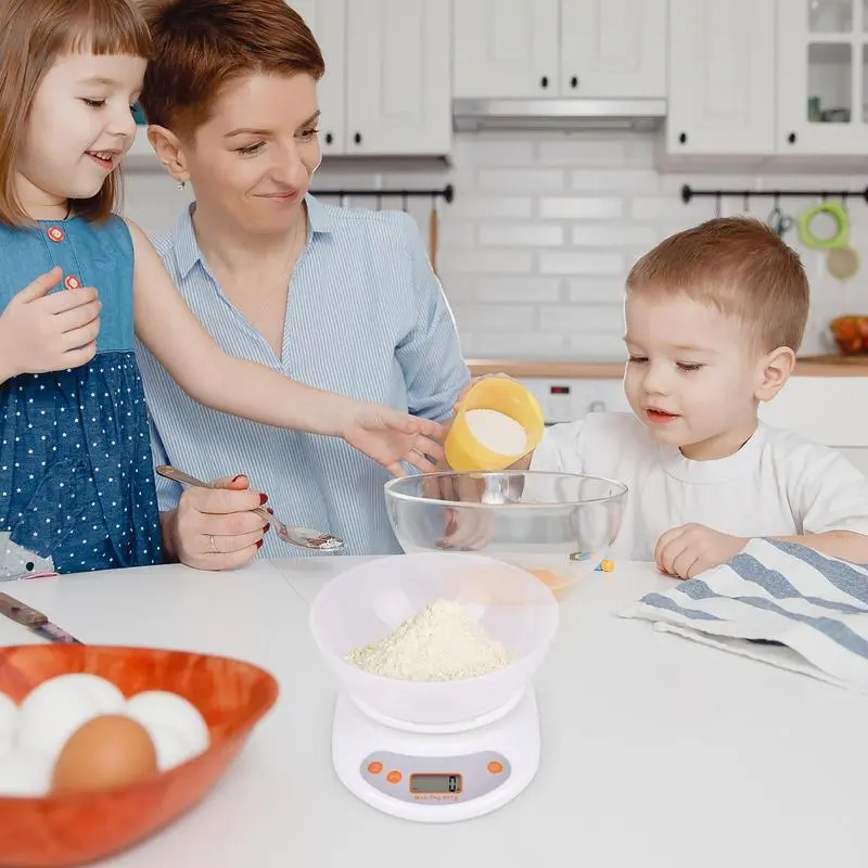 Digital Scale For Food Small Digital Grams Scale Electronic Food Scale Kitchen Baking Scale With Removable Bowl 1g-5kg For 1