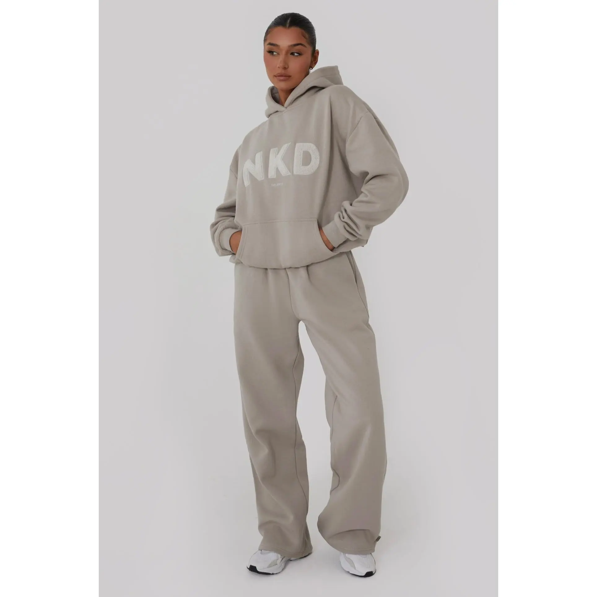 Flared Joggers - Latte