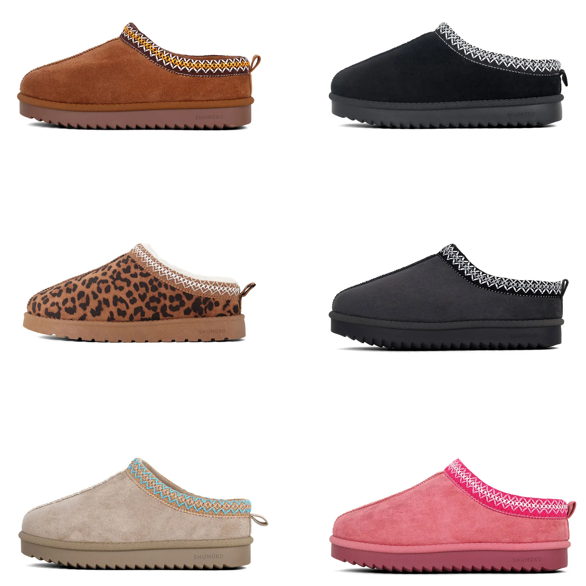 SHUMOKO Women's Slippers Ladie's Comfortable Non-Slip Home Slippers Women Winter Fleece Warm Slipper Women's Outdoor Slippers Women Suede Thermal Slippers Girl Walking Shoes Footwear Shoe