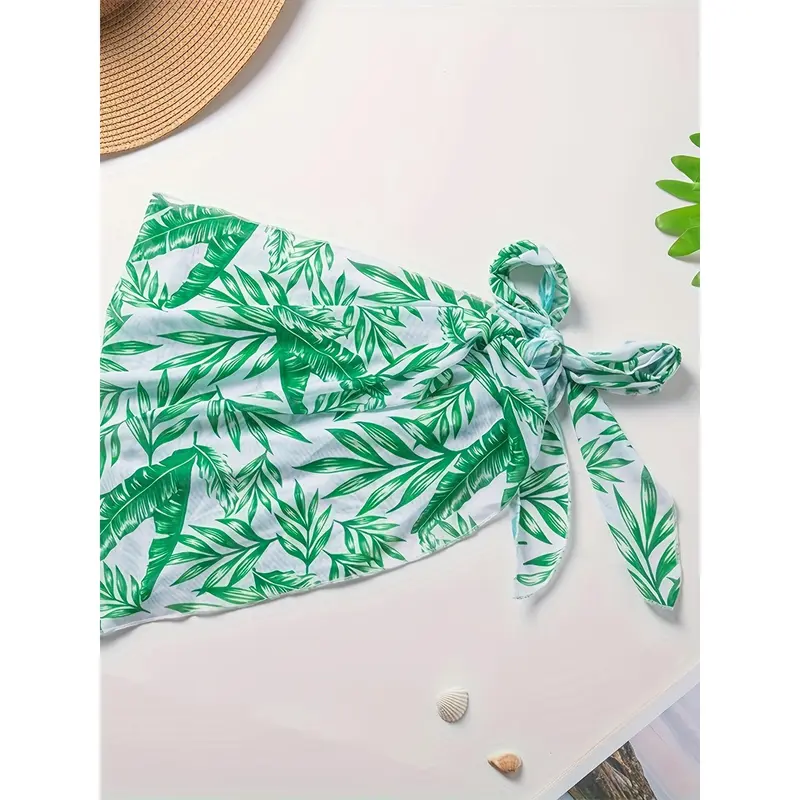 Solid Color Hollow Mesh Wrap Cover Up, Tie Side High Stretch Sexy Sarong Beach Cover Up For Pool Bathing, Women's Swimwear & Clothing For Holiday 2