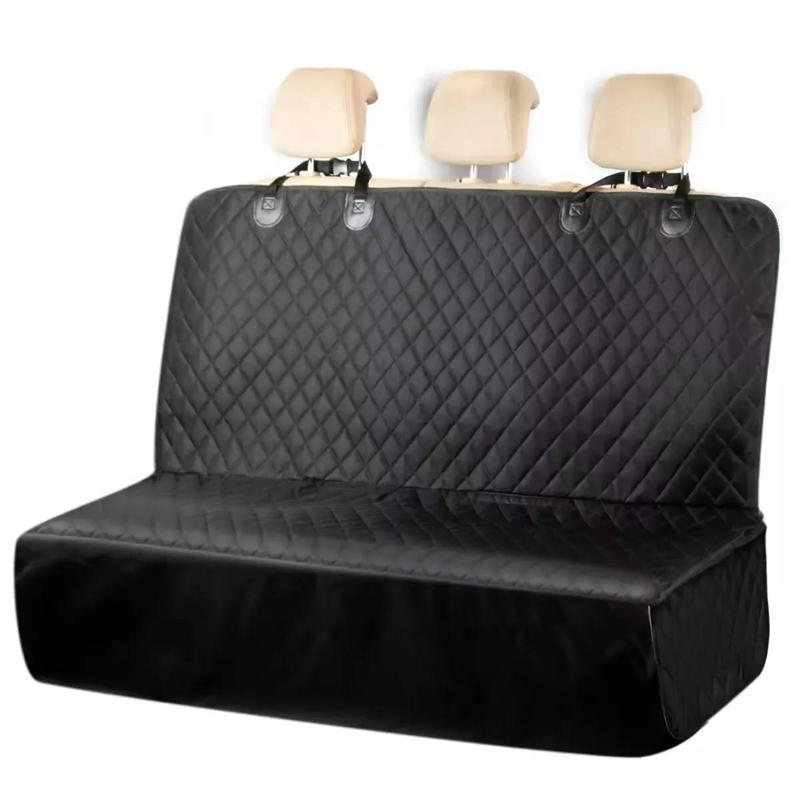 FOR LANCIA FLAVIA All Years -  Premium Quilted Dog Cat Pet Hammock Black Rear Car Seat Cover 2