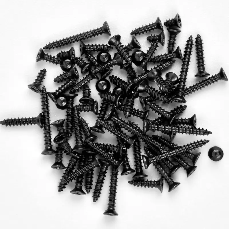 800 Pcs M2 Self Tapping Screw Kit Small Black Carbon Steel Self Drilling Screws Tiny Wood Screw Flat Countersunk Cross Head Screws Assortment Set for Wood Soft Metal Plastic 4/5/6/7/8/10/12/16 mm 4