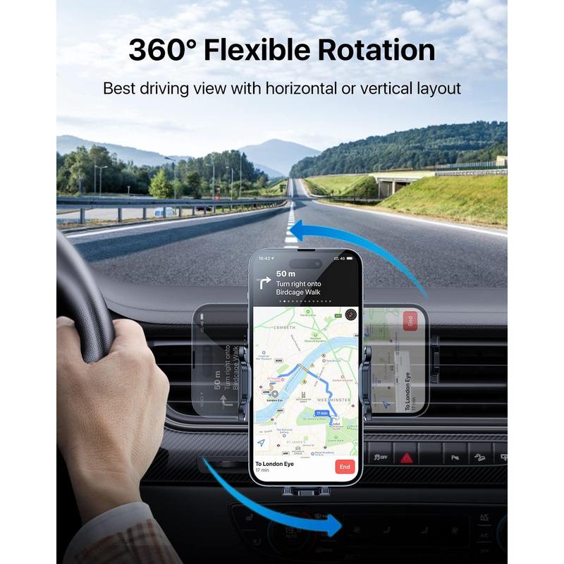 andobil [2025 NEW Car Phone Holder, [Patented Hawksbill Clip] Mobile Phone Holder for Cars Air Vent Automobile Cradle Car Phone Mount Compatible with iPhone 16 15 14 13 Pro Max Samsung S24 S23 S22 5