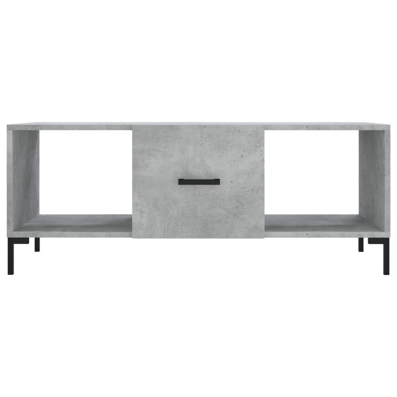 Coffee Table Concrete Grey 102x50x40 cm Engineered Wood 4
