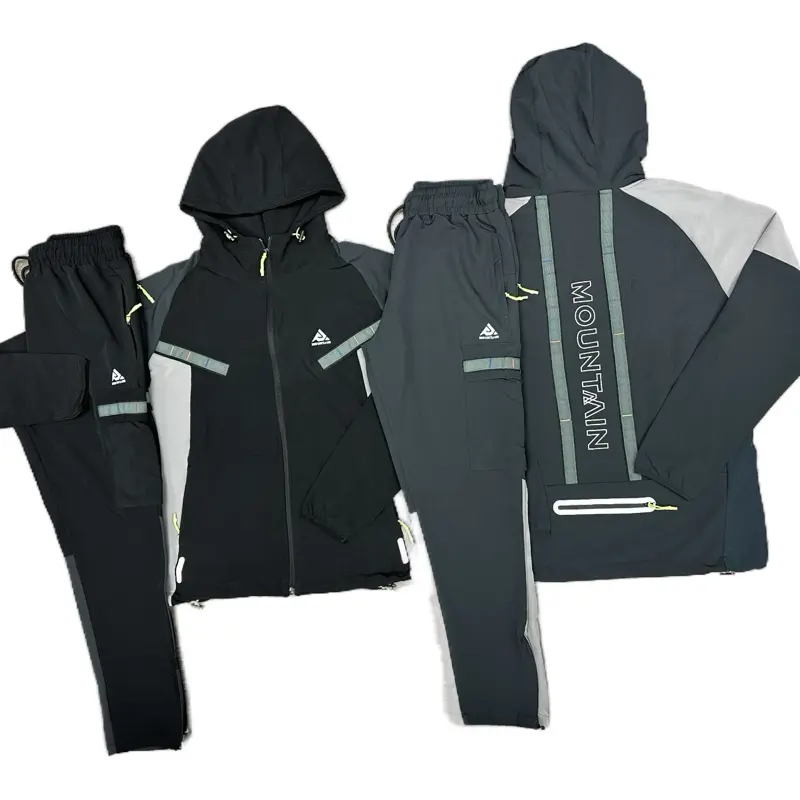 NEW MENS SLIM FIT 2 TONE TRACKSUIT WITH CARGO PANTS (003)