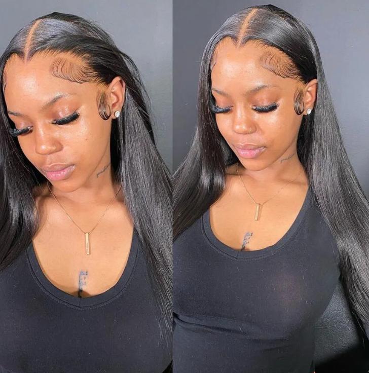 Lumio Custom Made Straight Frontal Wig - Human Hair Lace Front Wig 13x6 glueless 5