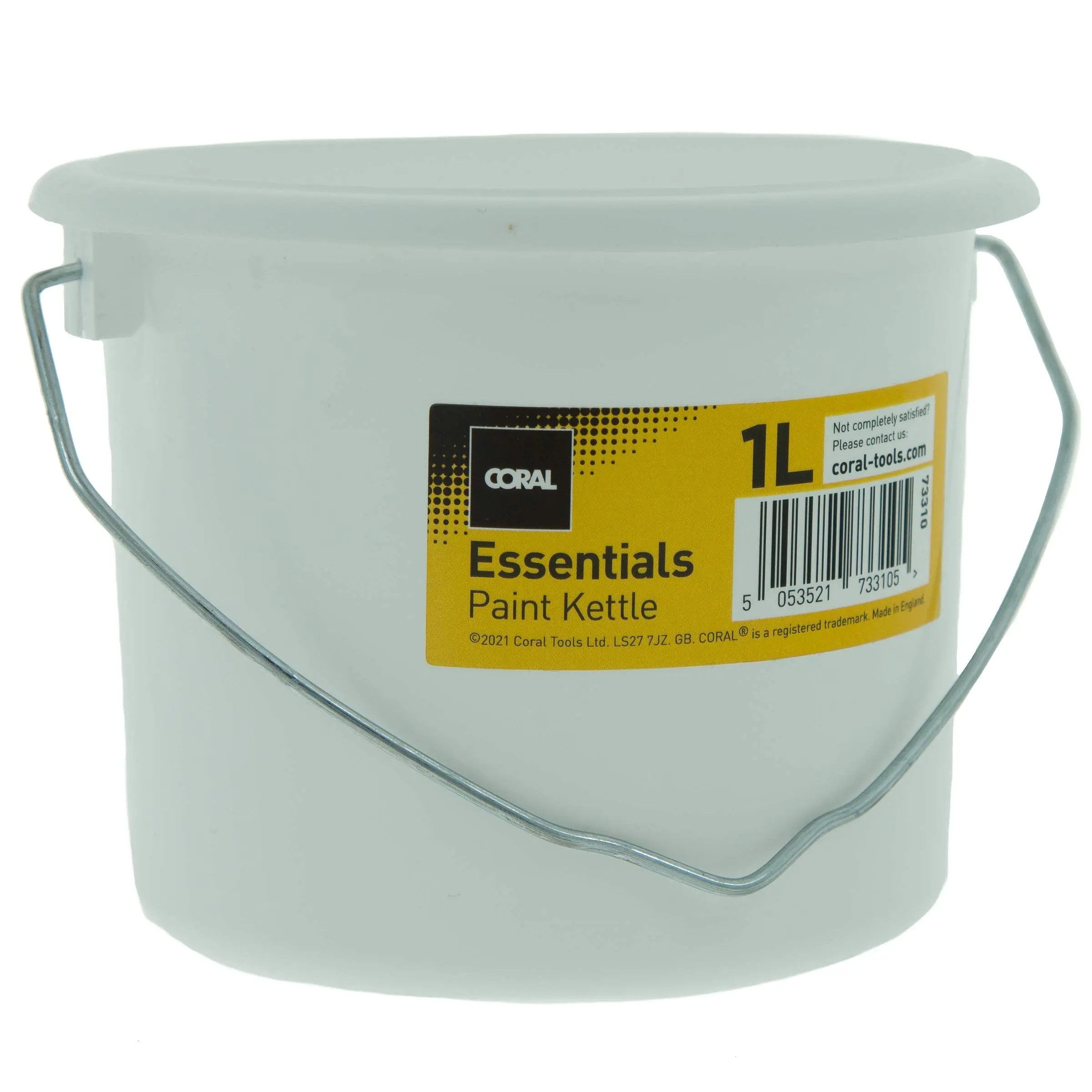 Essentials Plastic Paint Kettle Container with Metal Handle for Paints and Paste 1 Litre