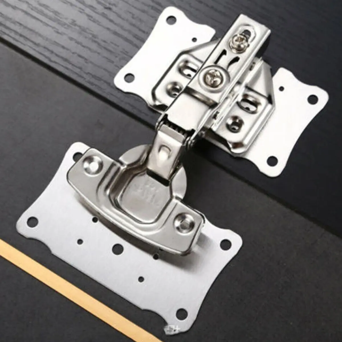 【ATRACTIVOLL】10PCS Stainless steel cabinet door hinge repair plate for cabinets, doors, drawers and other furniture, multifunctional furniture repair hardware fittings rust-proof, beautiful, durable