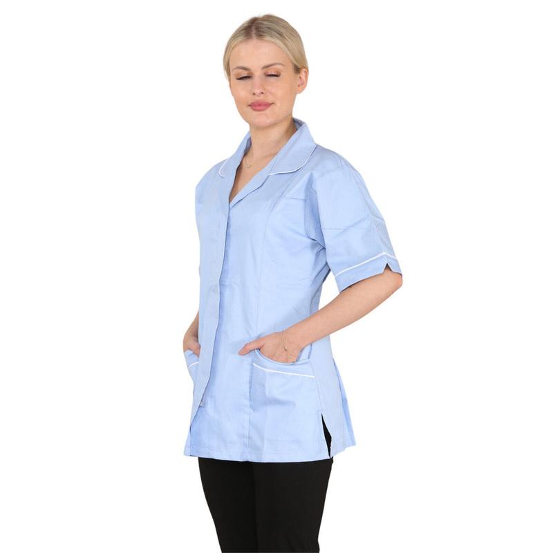 HEALTHCARE NURSING BEAUTY TUNICS WOMAN LADIES GIRLS UNIFORM CARERS SHIRTS TOP Collar Cotton 6