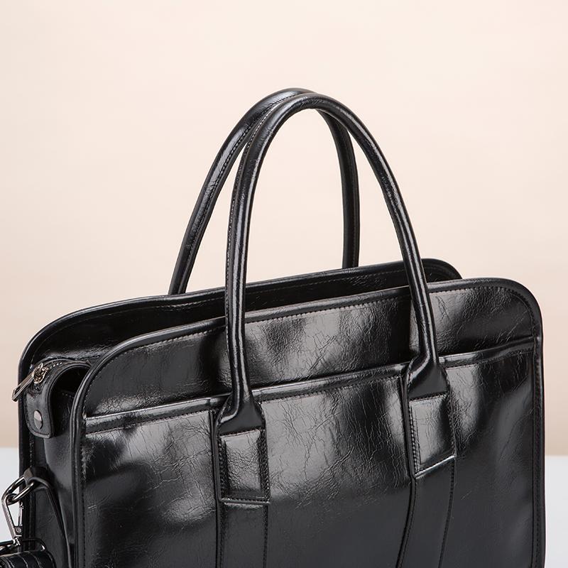 Product Introduction of Custom Design Business Laptop Waterproof Computer Handbag Men Shoulder Cross Body Bag Vintage Men's Briefcase 9