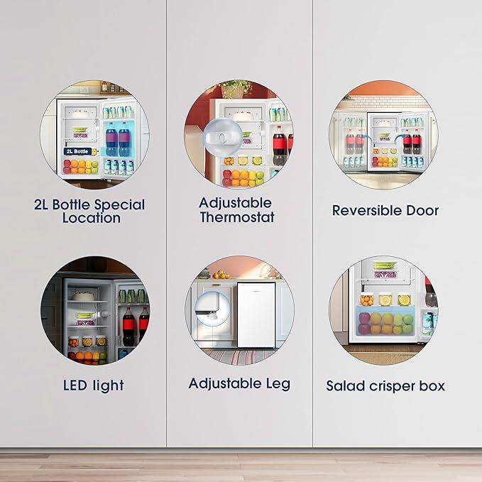 Fridgemaster MUL4892E 475mm Undercounter Fridge - White glass  chiller 6