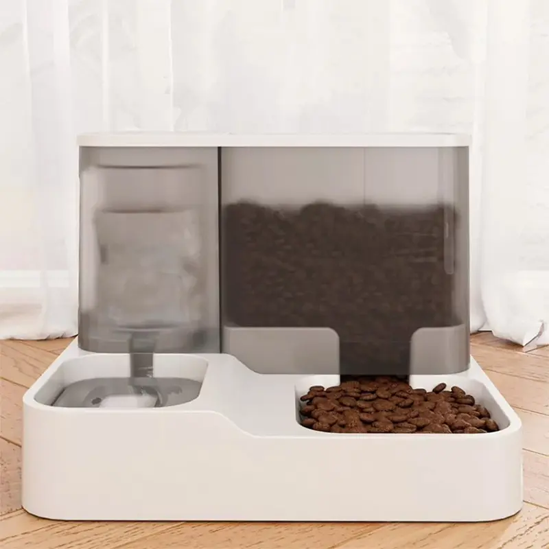 2-in-1 Automatic Pet Feeder & Water Dispenser Bowl - Self-Feeding Food and Water Station for Dogs and Cats with Built-in Bottle, Food and Water Dispenser, Perfect for Christmas Gift 0
