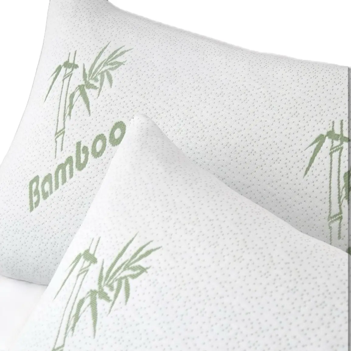 Bamboo Pillows bounce back filled with fresh virgin hollow fibre  - Ideal Support for Head and Neck - Pack of 1,2,4 or 6. Machine washable, anti  allergic, hypoallergenic- made in Britain.
